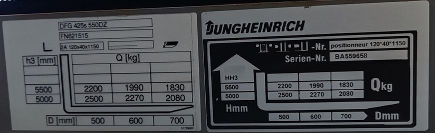 Jungheinrich DFG 425s 5.5m/ 4v/ 4371mh &mdash; jazden&aacute; manipulačn&aacute; technika | Booster Lift