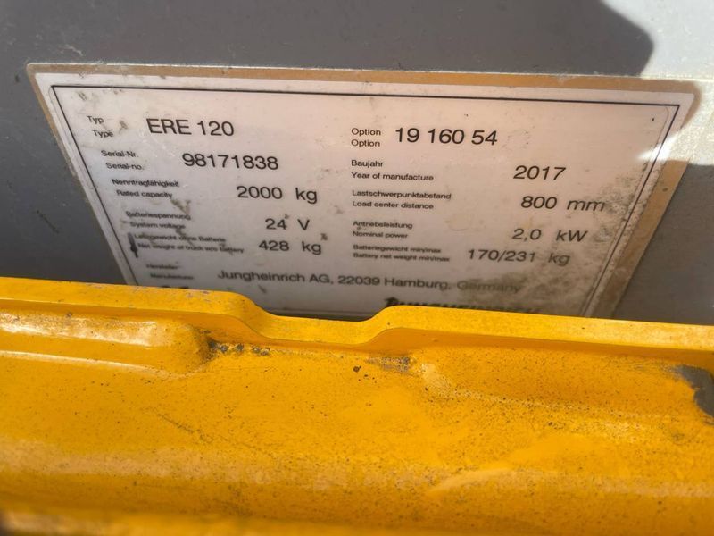 Jungheinrich ERE 120 2400mm 50% batt &mdash; вживана складська техніка | Booster Lift