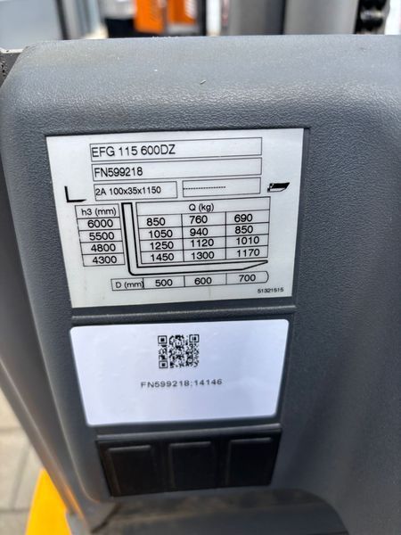 Jungheinrich EFG 115 SP GE 115-600 DZ &mdash; used warehouse equipment | Booster Lift