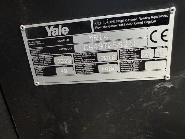 Yale MR14 &mdash; used warehouse equipment | Booster Lift