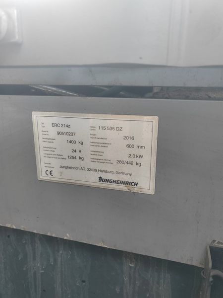 Jungheinrich ERC 214z 5.35m/ initial &mdash; used warehouse equipment | Booster Lift