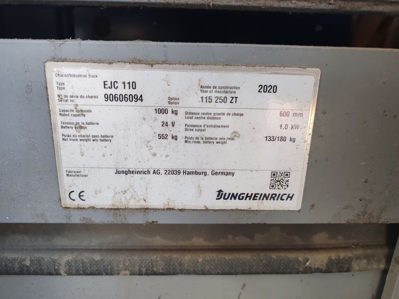 Jungheinrich EJC 110 2.5m/ 2020y &mdash; jazden&aacute; manipulačn&aacute; technika | Booster Lift