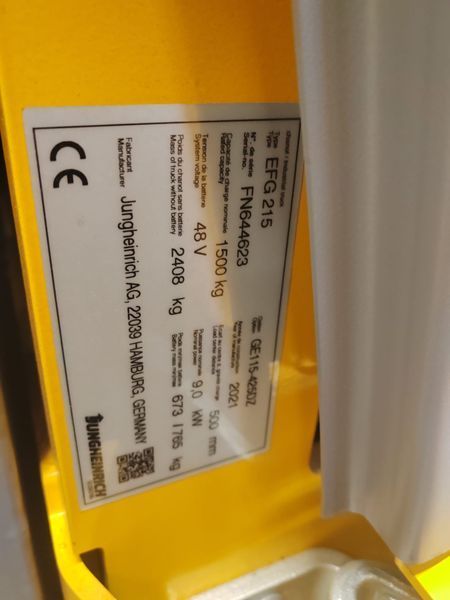 Jungheinrich EFG 215 4.2m/ 105mh / 2021y reserved HP &mdash; gebrauchte Stapler | Booster Lift