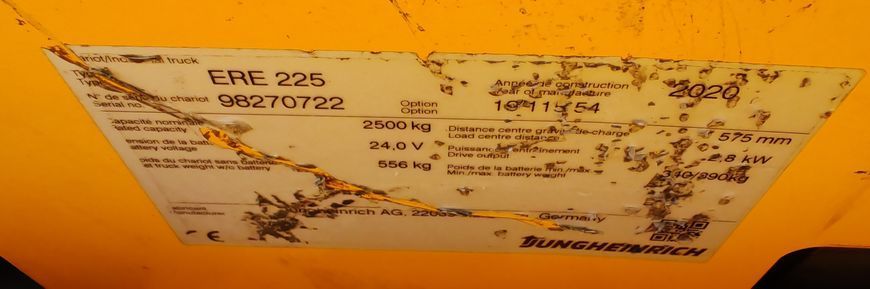 Jungheinrich ERE 225 batt2025/ 2t &mdash; jazden&aacute; manipulačn&aacute; technika | Booster Lift